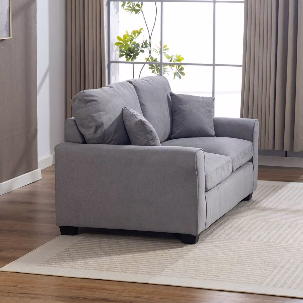 Artemis Home Lewiston 3 Seater Fabric Pull Out Sofabed in Grey – 2