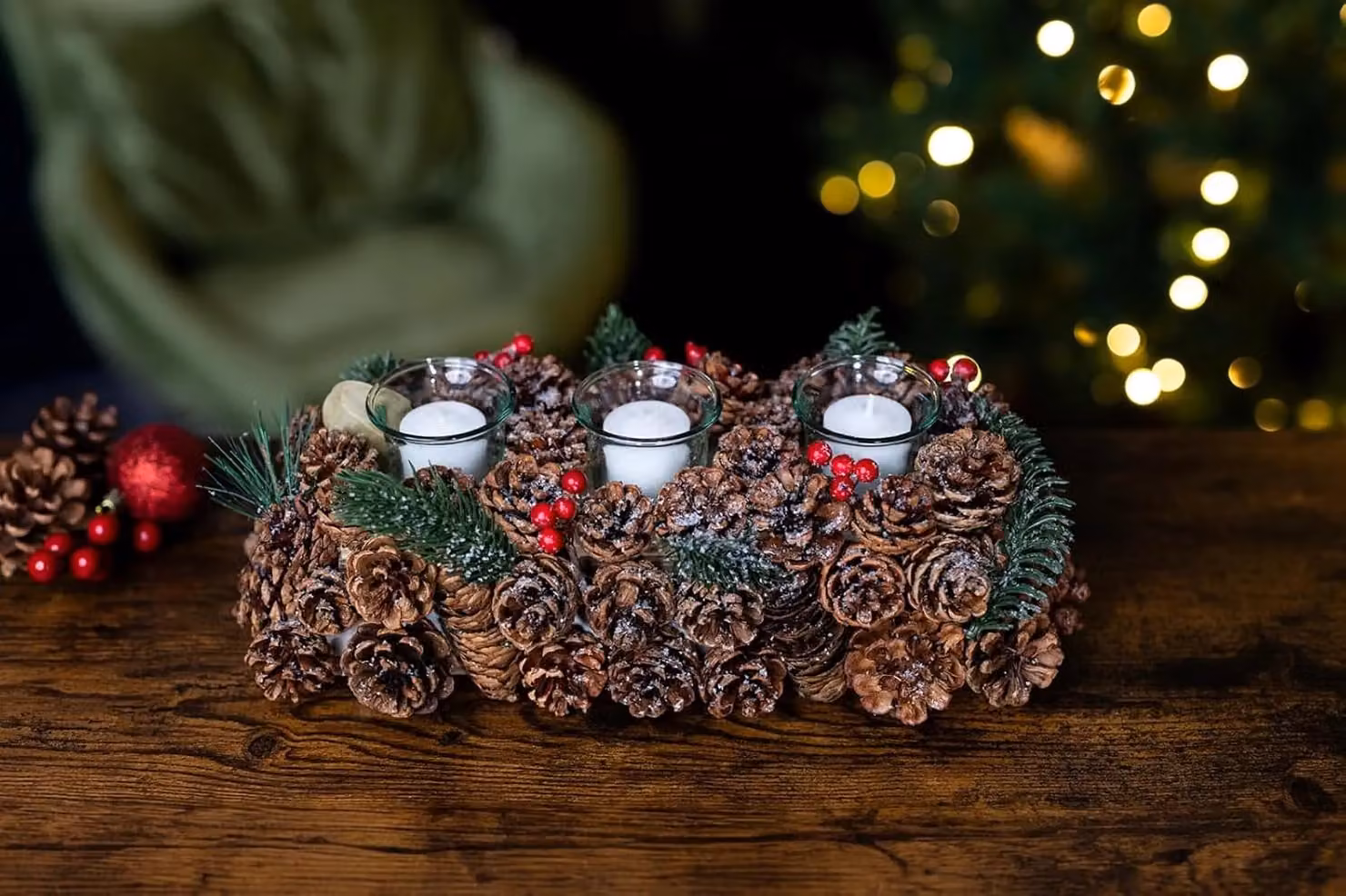 Marco Paul Scandinavian Style Tealight Candles with White and Sand Glass Holders – 3
