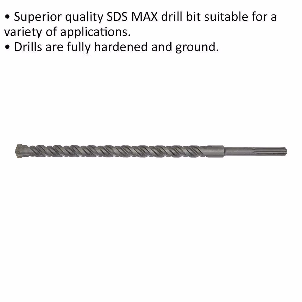 Loops SDS Max Masonry Drill Bit, Grey and Multicolour, Diameter: 30 mm, Length: 570 mm – 2