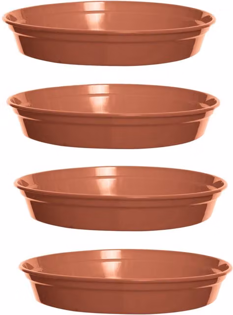 Whitefurze Orange Plastic Plant Pot Saucer for 10 Inch Pots