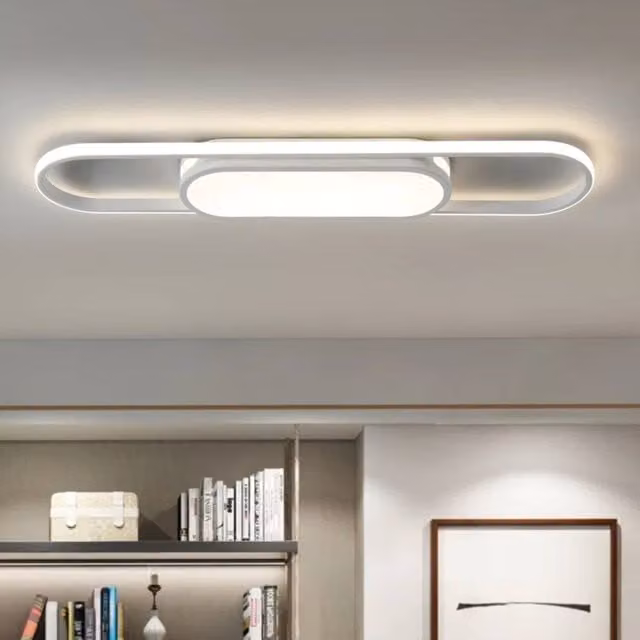 Garwarm Single LED Flush Mount Ceiling Light in White, 70 cm – 1