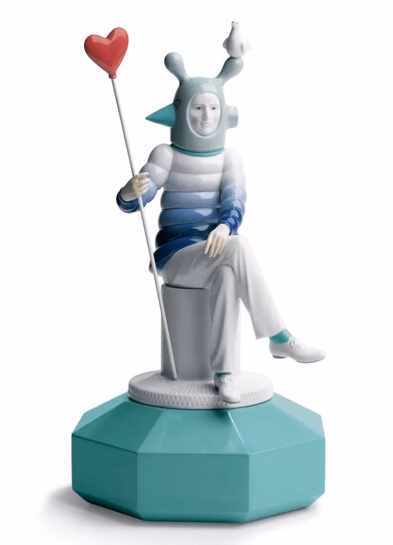 Lladró The Lover I Porcelain Sculpture by Jaime Hayon in Multicolour