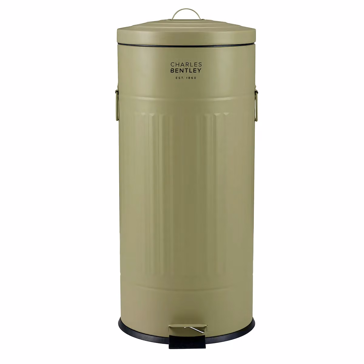 Charles Bentley 30L Retro Steel Pedal Bin with Removable Inner Bucket, Green – 2