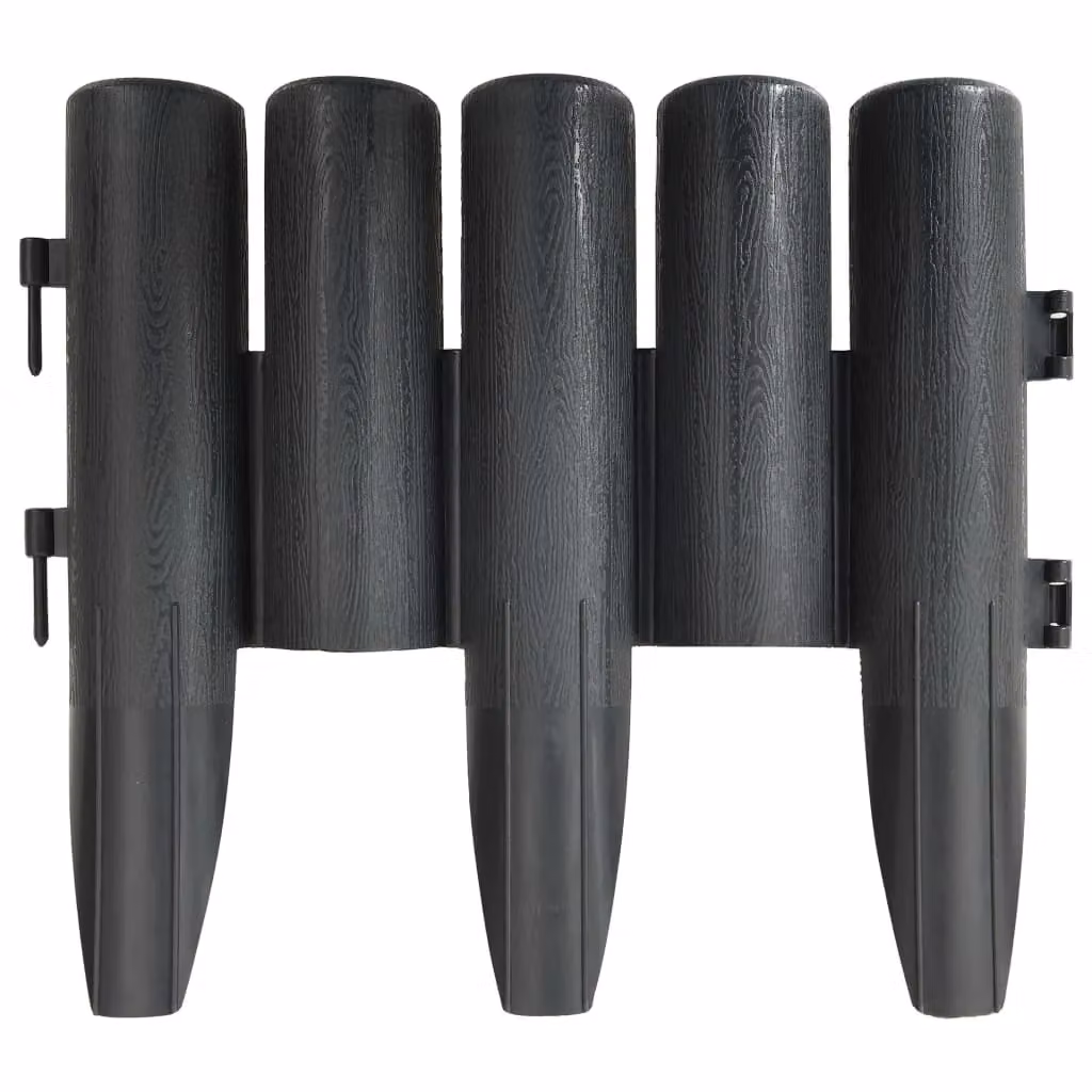 Berkfield Home Lawn Edgings, 36 Pieces, Anthracite, 10 m, Plastic – 3