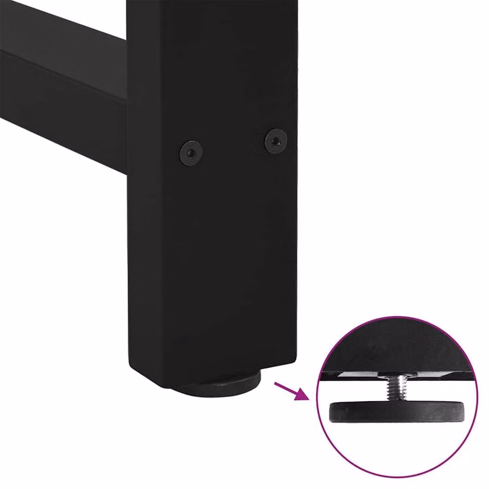 Berkfield Home Modern Coffee Table Legs in Matt Black Steel, 2 pieces, H: 50 x 90-91 cm – 5
