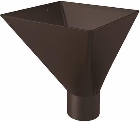 Lindab Large Steel Water Hopper in Coffee Brown, 87mm