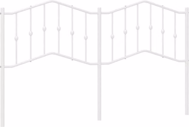 Berkfield Home Classic Metal Headboard in White