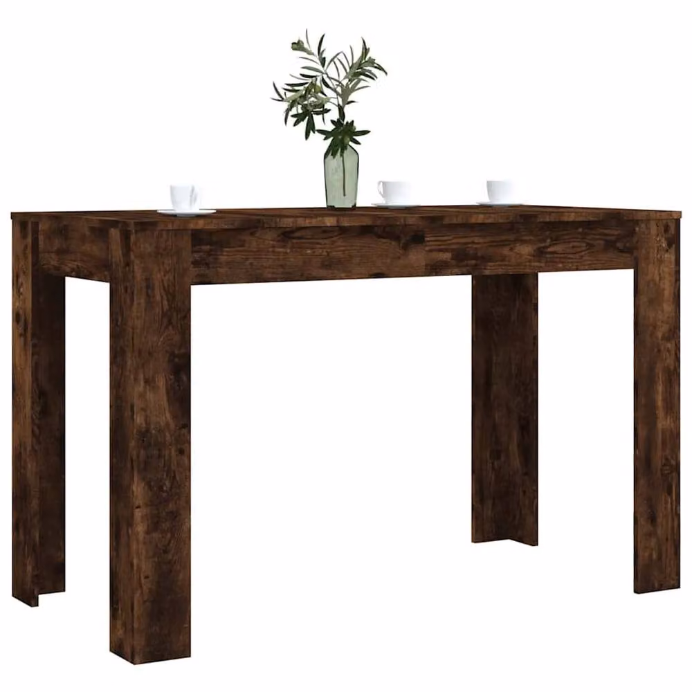 Berkfield Home Rectangular Dining Table in Smoked Oak Brown, W/D/H: 120 x 60 x 76 cm – 3