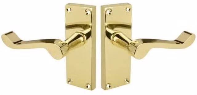 Golden Grace Polished Brass Lever Door Handles
