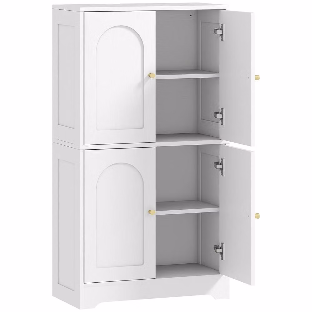 Wyld Haus Suzino White and Gold 4 Door Freestanding Storage Cabinet W/D/H: 110 x 30 x 60 cm – 2
