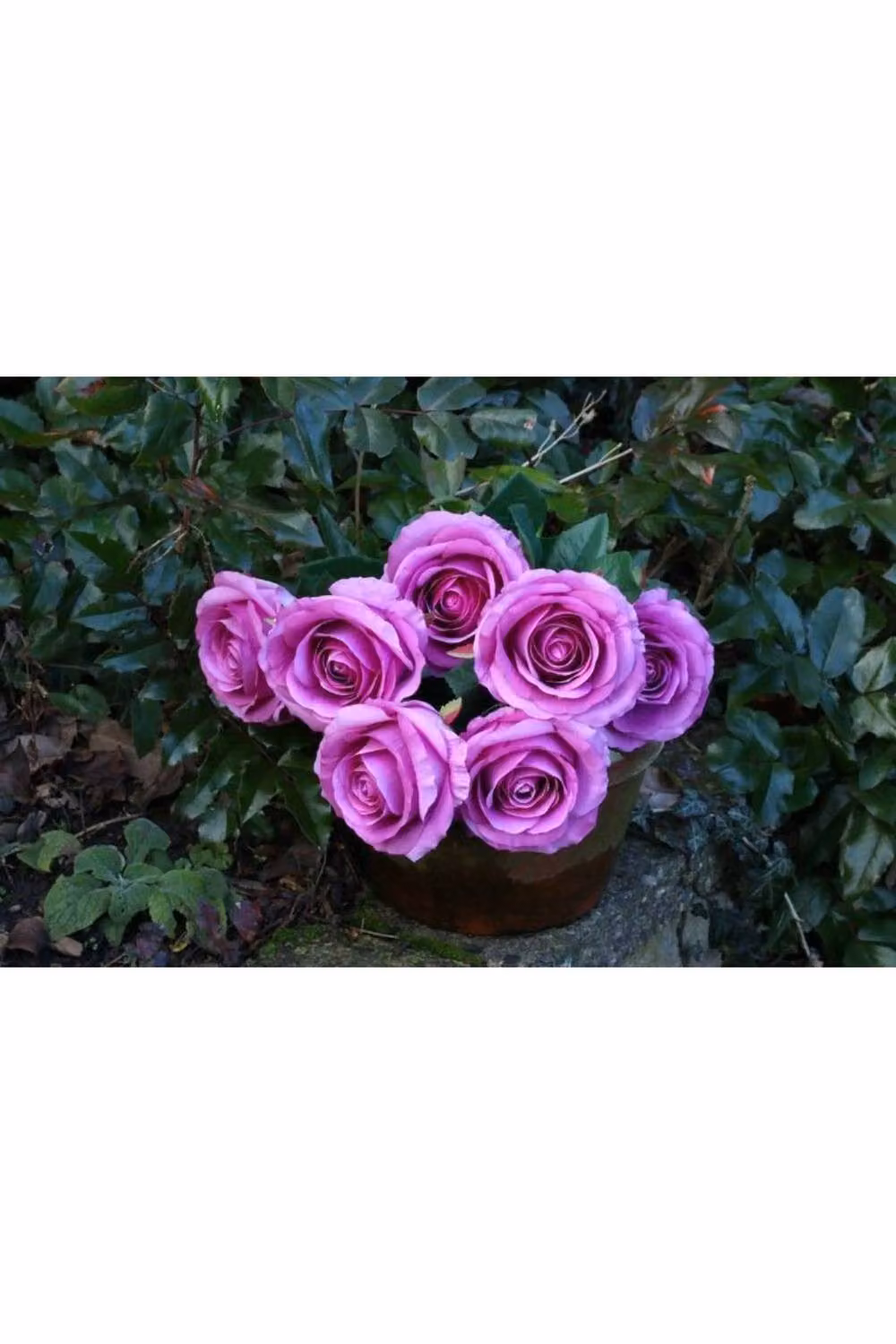 KDMD Purple Rose Bunch Artificial Floral Tabletop Decoration – 2