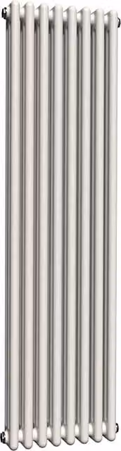 Lux Heat Vertical Coloured Column Radiator in White, H 150 cm x W 38 cm