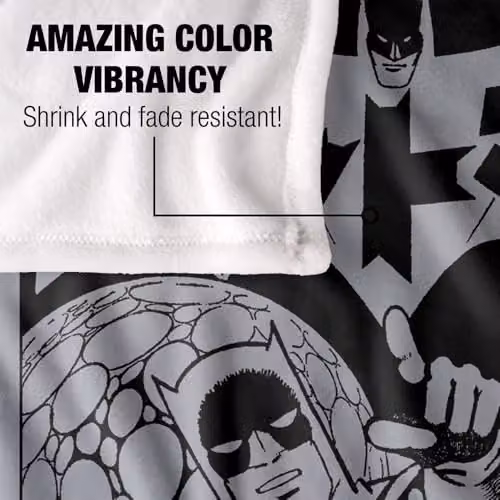 LOGOVISION Batman and Robin Kanji Super Soft Fleece Throw Blanket, Multicolour, W: 152 cm, D: 127 cm – 3