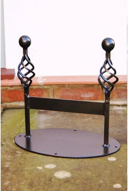 Poppyforge Classic Steel Boot Scraper in Black, W: 34.9 cm, D: 23.0 cm, H: 33.5 cm