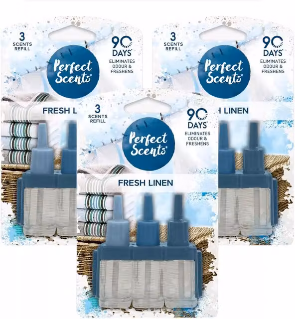 Perfect Scents Plug In Refill Oil for 3Volution Fresh Linen Scents, Clear, 300g