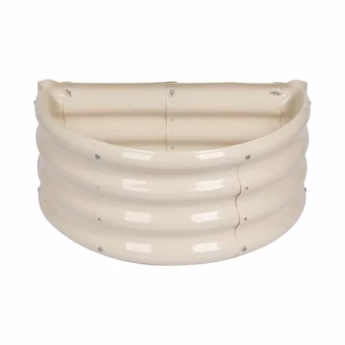 Harbour Housewares Raised Garden Bed - White or Green Galvanised Steel Metal Planter - W: 60 cm, D: 30 cm, H: 30 cm – 1