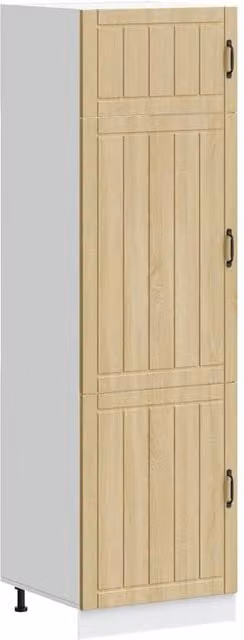 Berkfield Home Lucca Kitchen Tall Cupboard in Sonoma Oak, Light Brown
