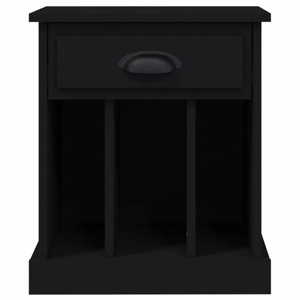 Berkfield Home Black Bedside Cabinet W/D/H: 43 x 36 x 50 cm – 4