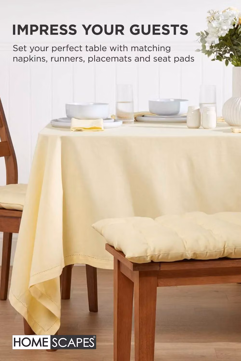 Homescapes Cream 2 Seater Garden Bench Cushion, W: 108 cm, D: 42 cm – 3
