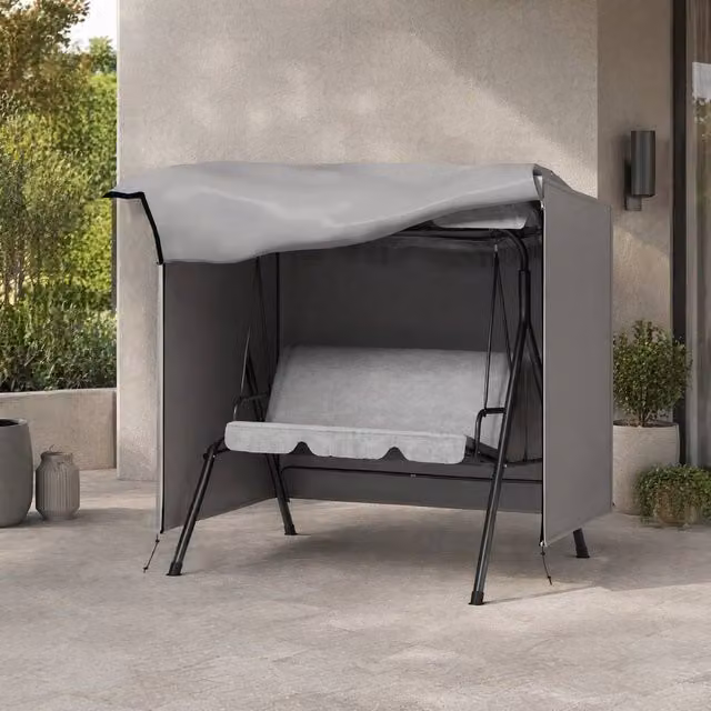 STILVORA Water-Repellent Swing Chair Cover with Zip in Grey, 177 cm – 1