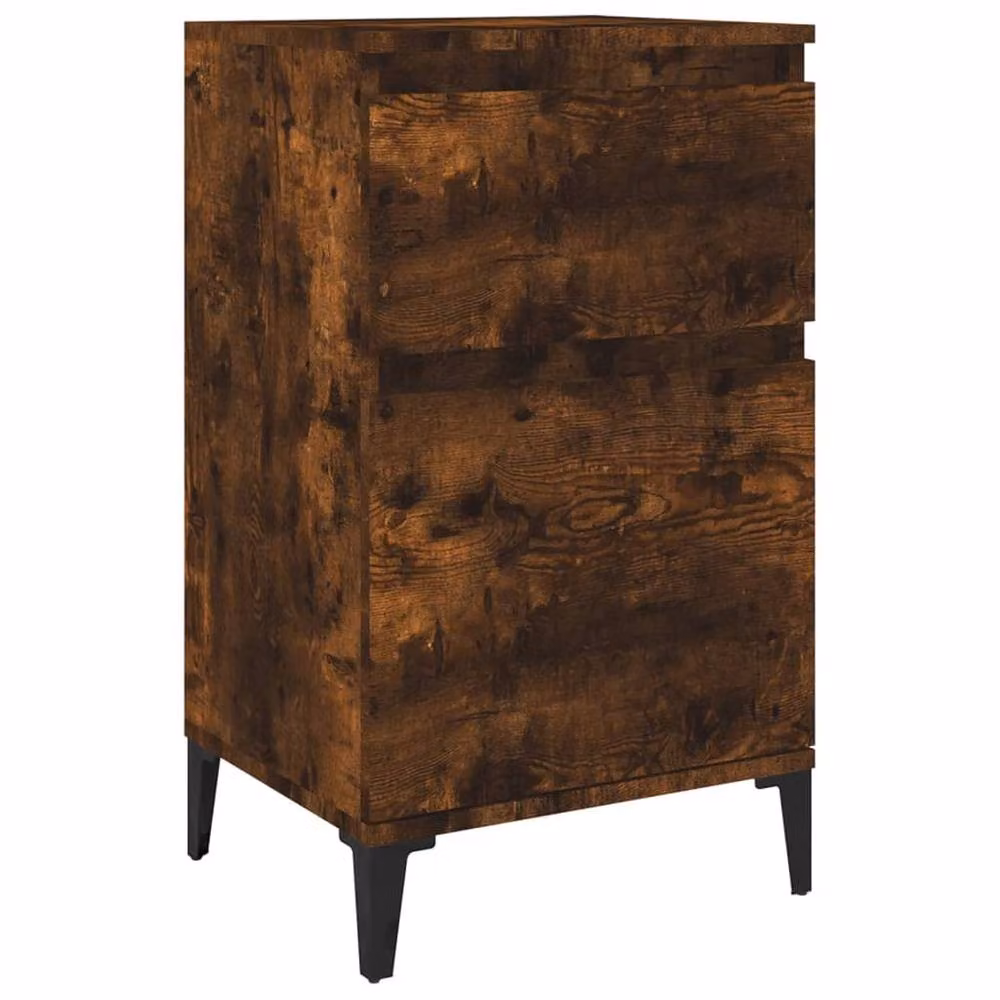 Berkfield Home Elegant Bedside Cabinet in Smoked Oak Brown, W/D/H: 40 x 35 x 70 cm – 2
