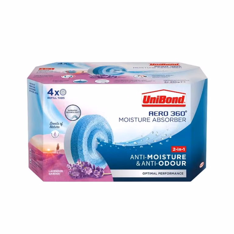 UniBond Aero 360 Moisture Absorber Refill Lavender 4 Pack