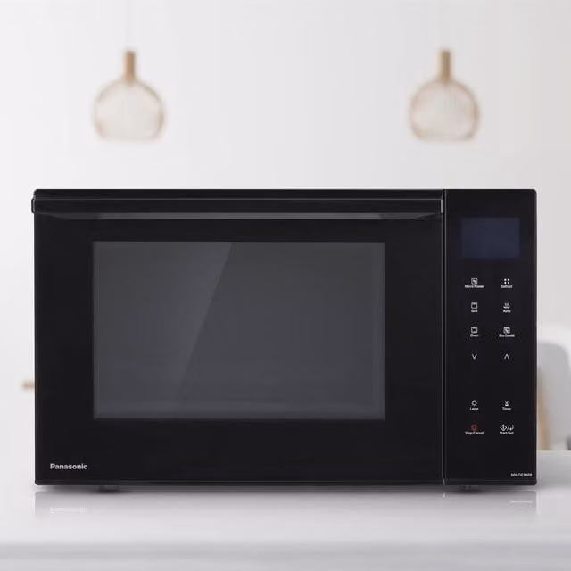 Panasonic 900W 3-in-1 Flatbed Microwave Oven and Grill, Black