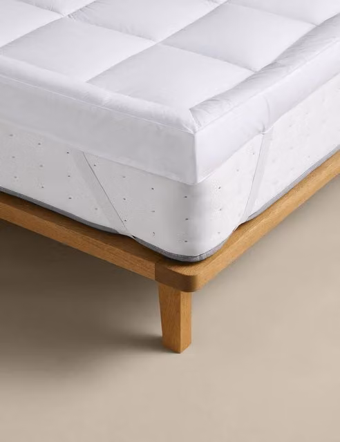 M&S Stay Cool Mattress Topper, White, Depth: 10 cm