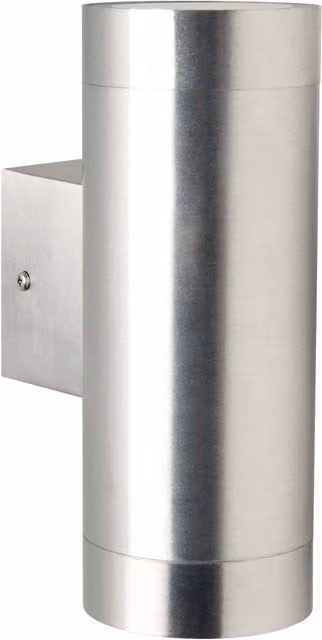 Nordlux Tin Up and Down Outdoor Wall Light, Silver Metal, GU10, IP54, Mains Operated