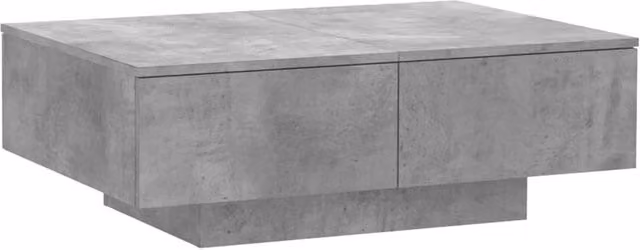 Berkfield Home Concrete Grey Coffee Table in Engineered Wood, W/D/H: 90 x 60 x 31 cm