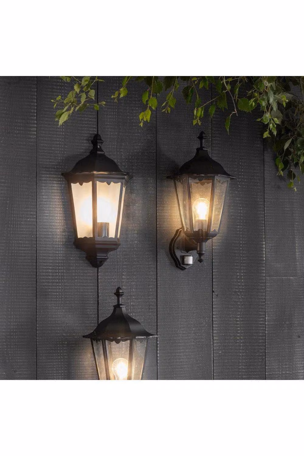 Netlighting Burford 1 Light Outdoor Wall Lantern in Matt Black with Transparent Glass, IP44 Rated, E27 – 3