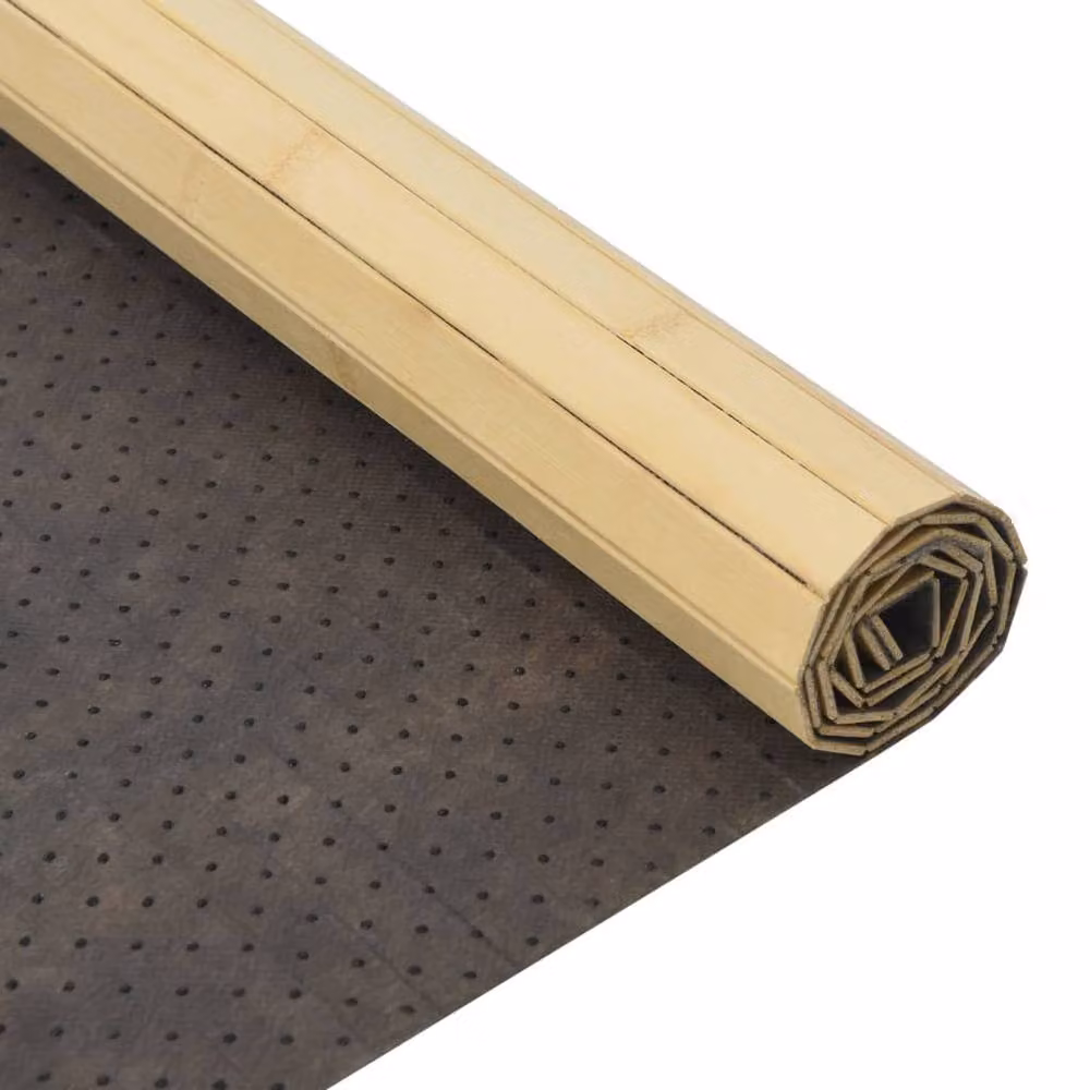 Berkfield Home Rectangular Bamboo Rug in Beige, W: 100 cm, L: 400 cm – 2