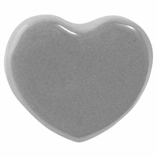 Nicola Spring Grey Ceramic Heart Design Cabinet Knobs, Pack of 6 – 1