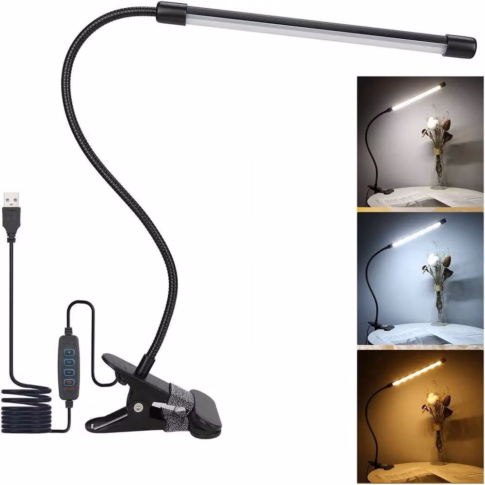 ATEK Dimmable LED Desk Lamp with USB Port, Touch Control and Adjustable Lighting Modes for Home Office or Bedroom, Black – 2