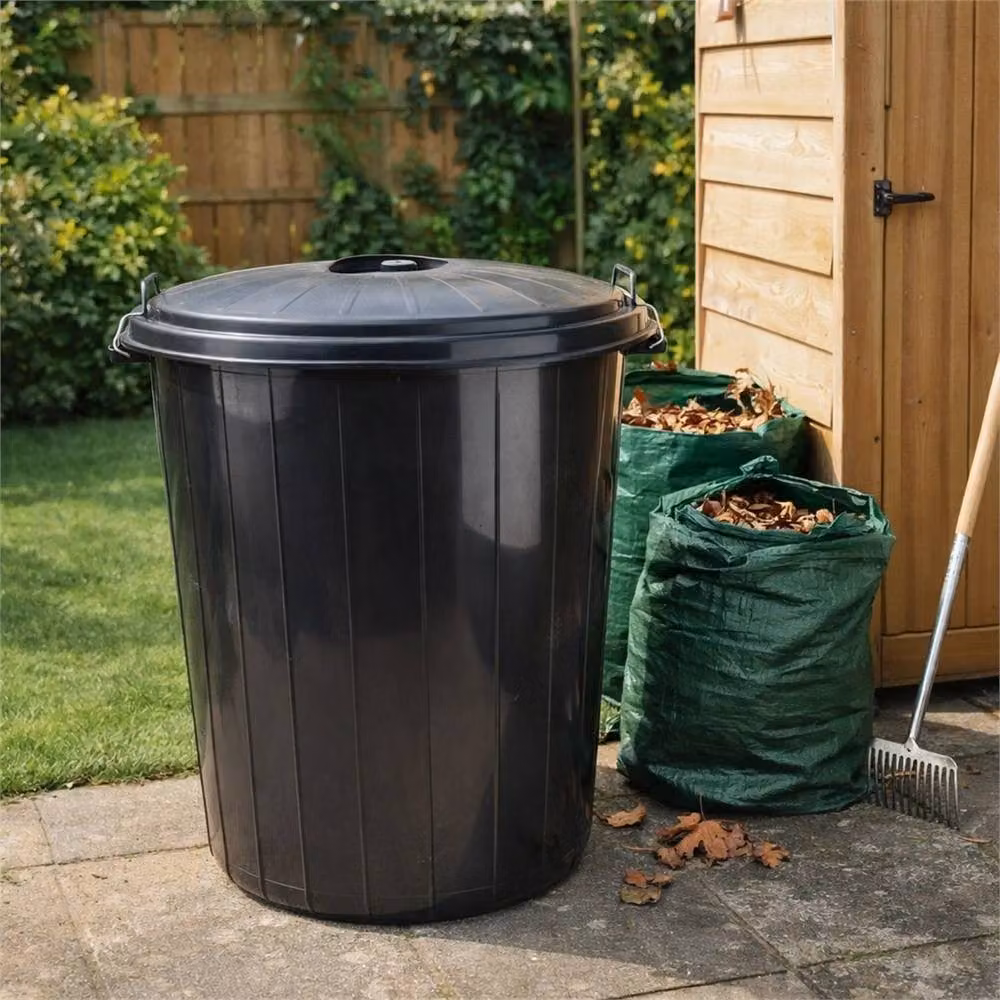SPETLEK 25L Black Plastic Garden Waste Bin with Flip Lid, W/D/H: 34 x 37 x 34 cm – 3
