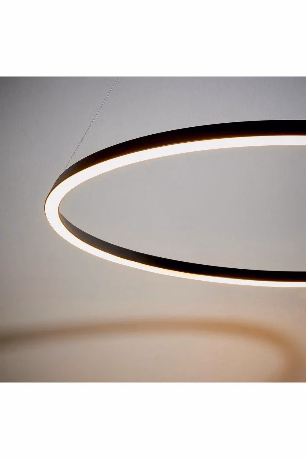 Netlighting Staten Integrated LED Pendant Light in Matt Black and White Silicone – 3