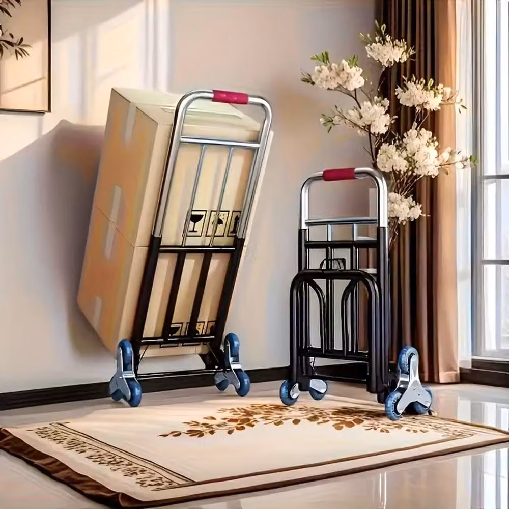 Havendro Folding Handcart with Wheels for Moving Furniture on Stairs, Black – 3