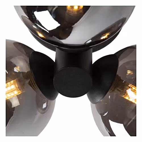 Lucide Trudy Dimmable Modern Bathroom Flush Ceiling Light in Black, Diameter: 28 cm – 4