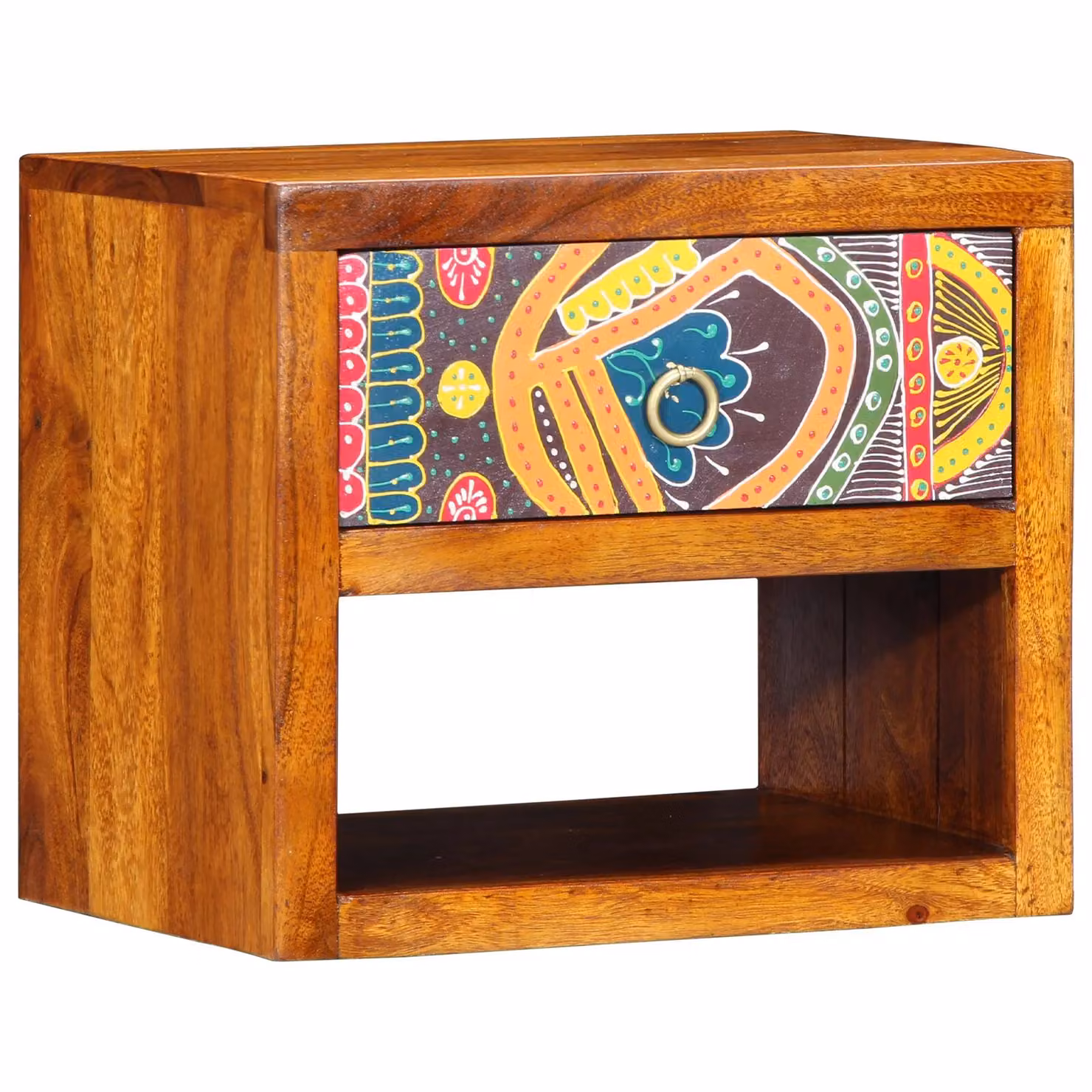 Berkfield Home Acacia Wood Bedside Cabinet, Brown, W/D/H: 40 x 35 x 35 cm – 2