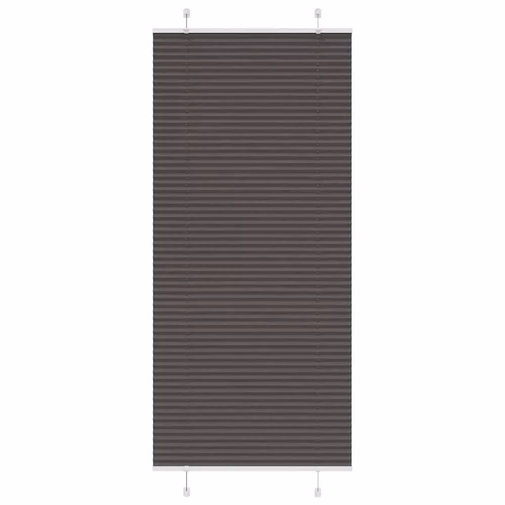 Berkfield Home Single Pleat Polyester Blind in Black, W: 94.4 cm, H: 200 cm – 2