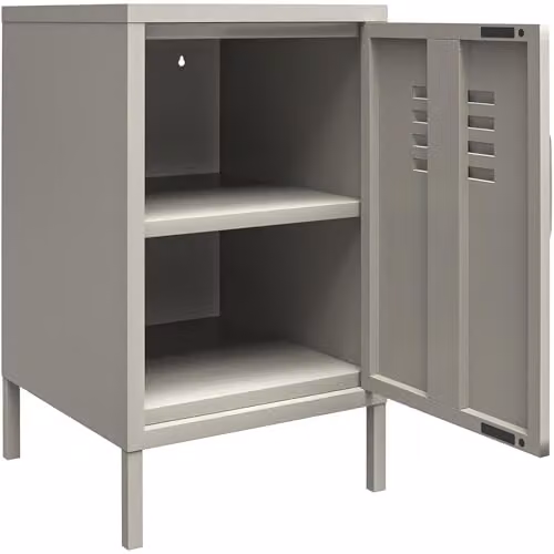 DHP Bradford Metal Locker End Table in Taupe/Beige – 4