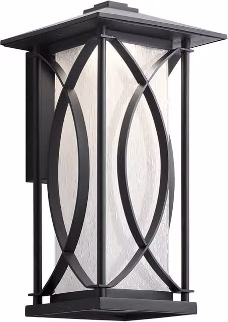 Netlighting Kichler Ashbern Outdoor 1 Light Wall Lantern in Textured Black