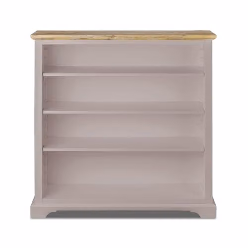 Statement Furniture Florence Bookcase with Limed Acacia Top and Adjustable Shelves, Brown, W: 120 cm, H: 124 cm, D: 33 cm – 2