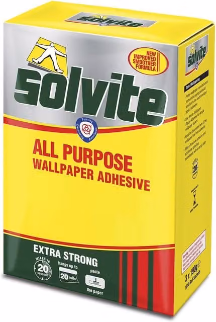Solvite All Purpose Extra Strong Ready Mixed Wallpaper Paste for Heavy Vinyl, 20 Rolls