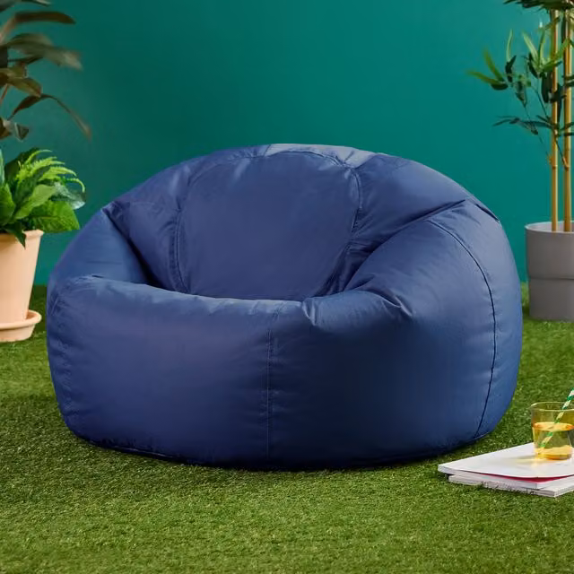 icon Kingston Classic Outdoor Bean Bag and Footstool in Blue