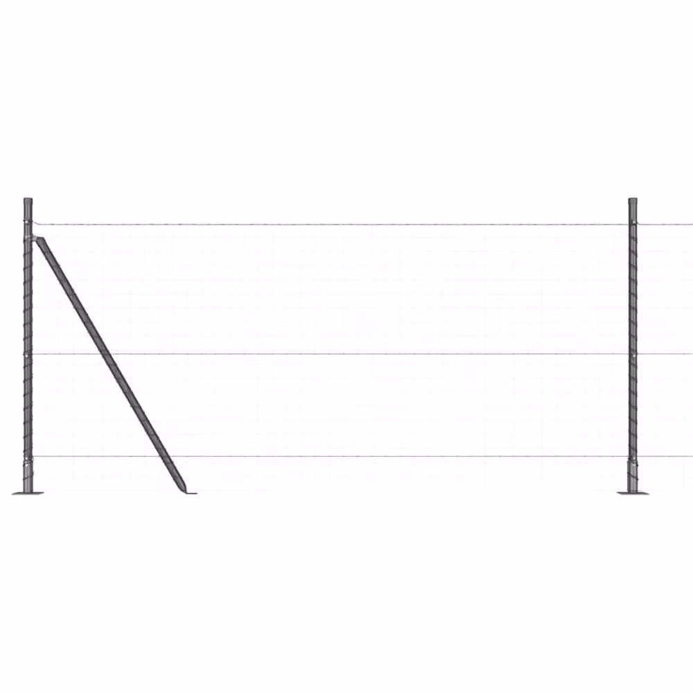 vidaXL Set of 52 Grey Concrete and Metal Decorative Square Fence Posts, W/D/H: 3.2 x 3.2 x 90 cm – 2