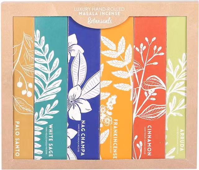 Something Different Botanical Masala Incense Sticks Set, Pack of 6, Spicy and Floral Scents