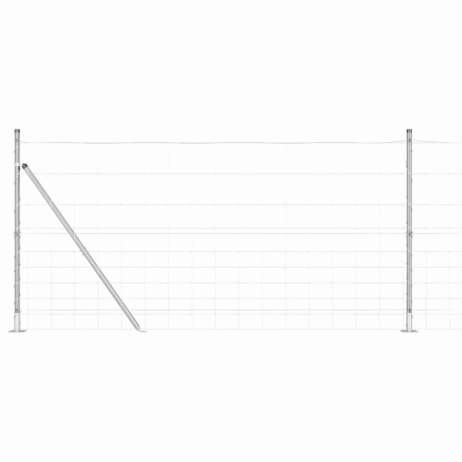 Berkfield Home Field Fence Galvanised Steel in Silver, H: 120 cm x L: 50 m – 2