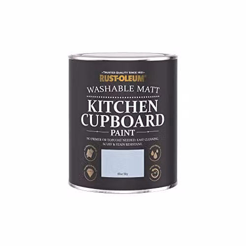 Rust-Oleum Blue Kitchen Cupboard Paint in Matt Finish, Blue Sky, 750ml – 3