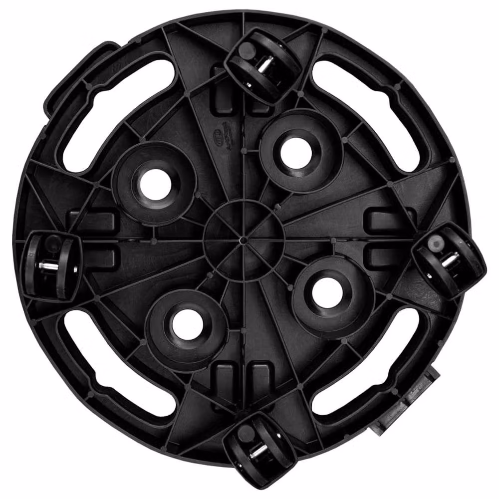 Berkfield Home Black Plant Trolley with Wheels, Diameter: 30 cm – 4